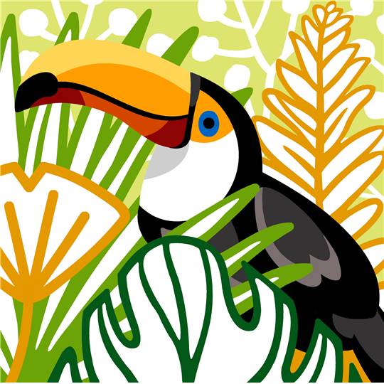 Toucan - Canevas coussin pénélope - SEG de Paris