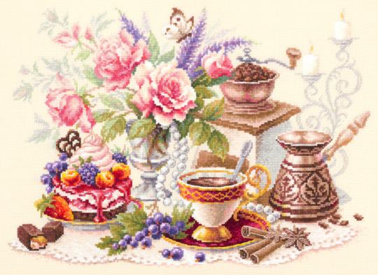 Une tasse de café - Kit point de croix - Magic Needle
