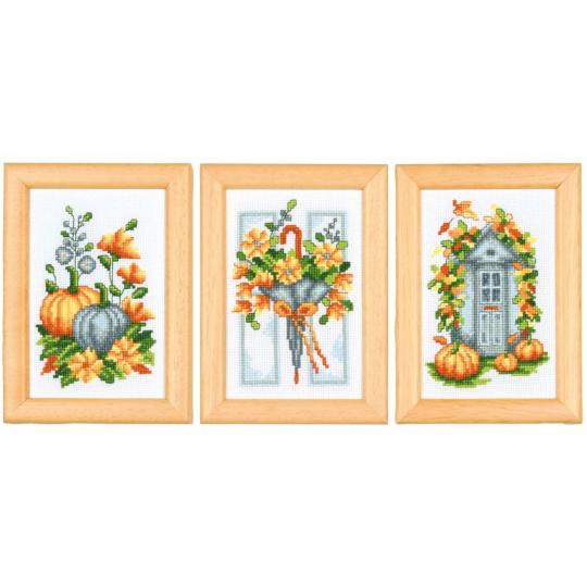 Kit miniatures point de croix Automne lot de 3 – Vervaco