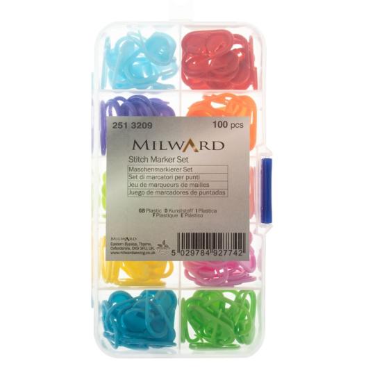 Jeu de 100 marqueurs de mailles avec boîte de rangement – Milward
