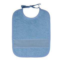 Bavoir à broder 6 mois grand modèle Bleu