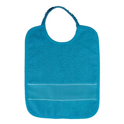 Bavoir à broder 6 mois élastique Turquoise
