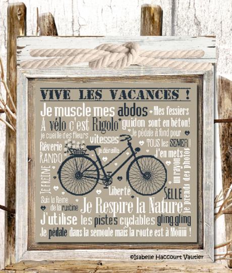 A vélo c'est Rigolo ! - Fiche Point de Croix - Isabelle Vautier