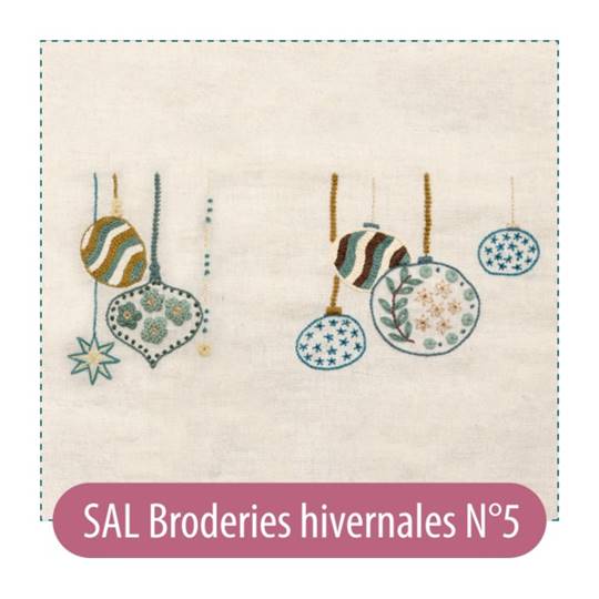 Broderies Hivernales n°5  - Kit SAL Un chat dans l'aiguille