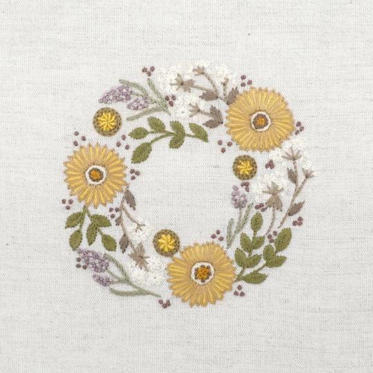 Petite couronne de Tournesols (Août) - Kit Un chat dans l'aiguille