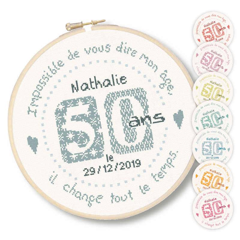 Lilipoints Fiche 50 Ans Anniversaire F014 Univers Broderie Lilipoints Fiche 50 Ans Anniversaire F014 Univers Broderie