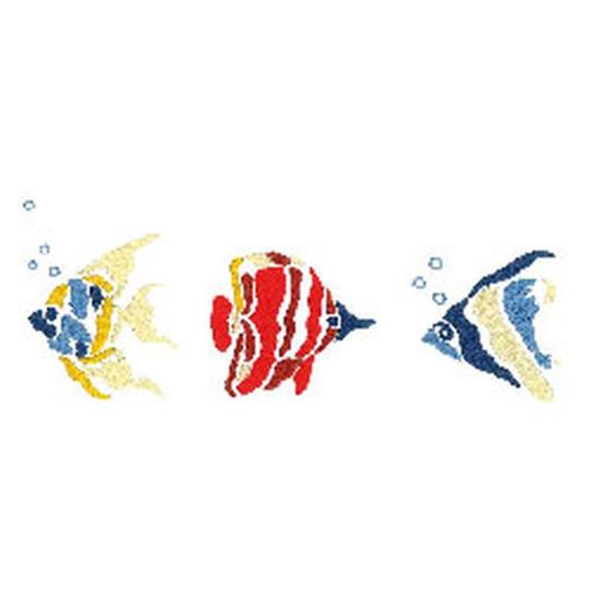 Napperon à broder Poissons Tropicaux 5 formats – Luc Créations