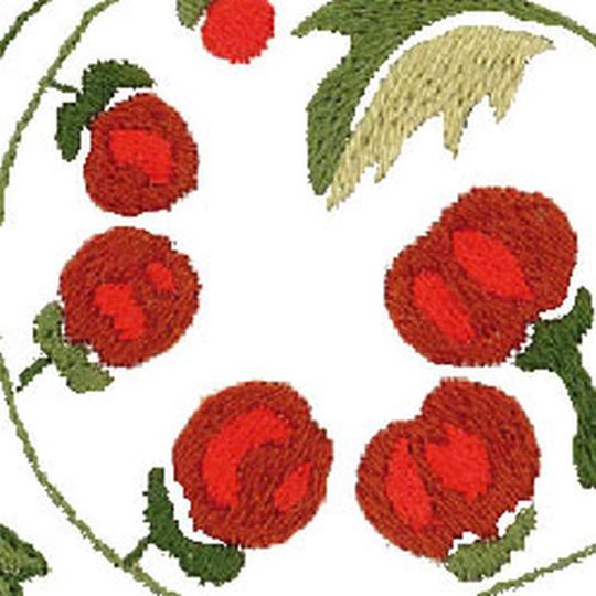 Napperon à broder Rinceaux Rouges 5 formats – Luc Créations