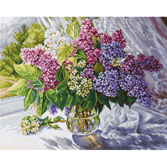 Bouquet de Lilas - Kit point de croix - Luca-S