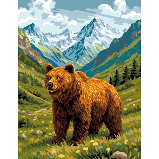 Canevas pénélope Ours des Pyrénées  - Luc Créations