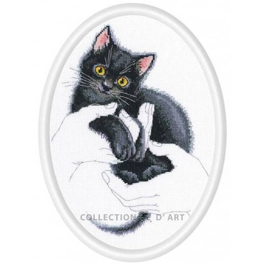 Chaleur dans les Paumes - Kit Point de Croix Chat - RTO