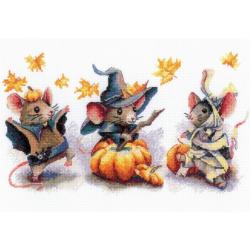 Kit Broderie Point De Croix Riolis RI-1140 Kit De Broderie Au Point De Croix Thé Sous Le Pommier Multicolore Toile Point De Croix Broderie