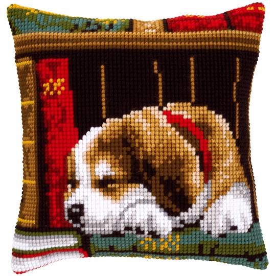 Chien Dormant - kit Coussin gros trous - Vervaco