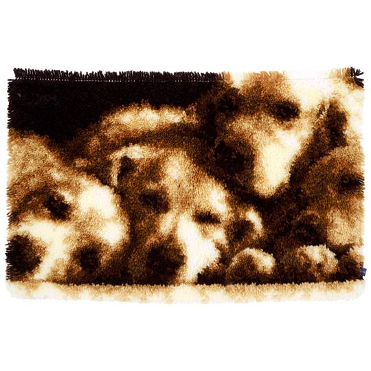 Chien Dormant - Kit Tapis Point Noué - Vervaco