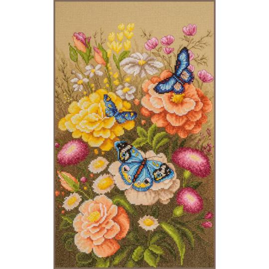 Jardin de Papillons • Kit point de croix - Lanarte
