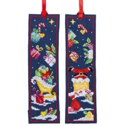 Kit Marque-Pages Traîneau et Père Noël (lot de 2)  - Vervaco