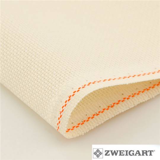 Toile Aïda 6 pts - Ecru - 25 x 110 cm 