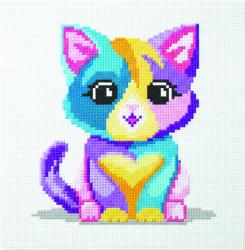 Kit Point de Croix Enfant – Chat Multico – Princesse