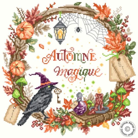 Automne Magique - Fiche Point de Croix Halloween - Annick Abrial