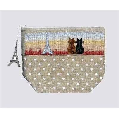 Trousse Chats Parisiens à broder - Le Bonheur des Dames