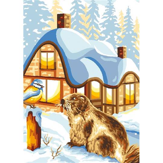 Cottage d'Hiver - Canevas Pénélope - Luc Créations