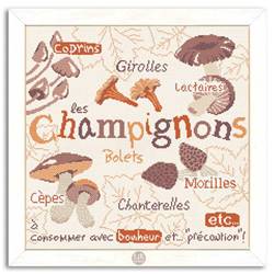 Les Champignons - Fiche point de croix G022 - Lilipoints