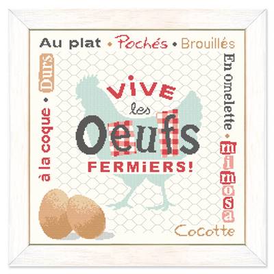 Les Oeufs Fermiers - Fiche point de croix - Lilipoints G040