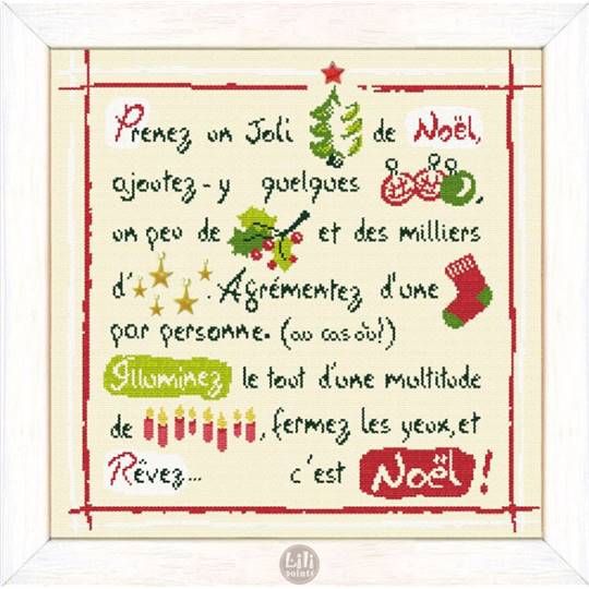 Ma Recette de Noël - Fiche point de croix N013 - Lilipoints
