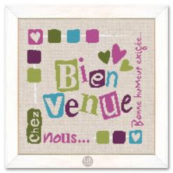 Bienvenue chez nous - Fiche point de croix W001 - Lilipoints