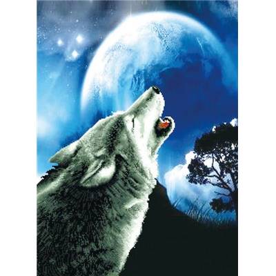 Howling Wolf - Kit point de croix - Needleart World