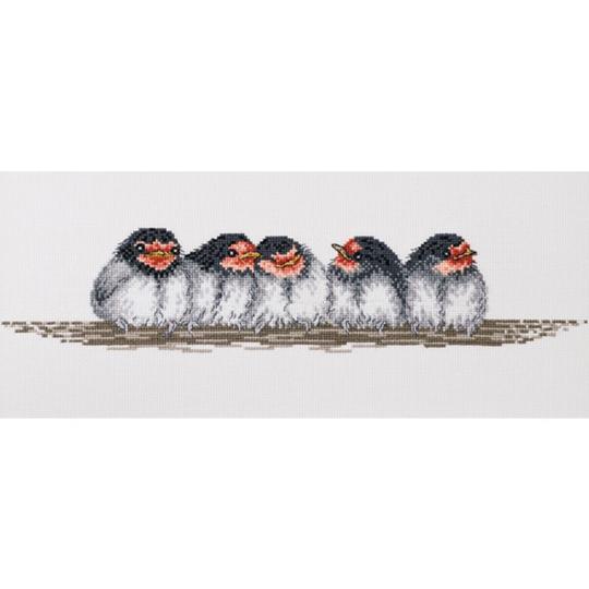 Swallows – Kit point de croix Permin of Copenhagen