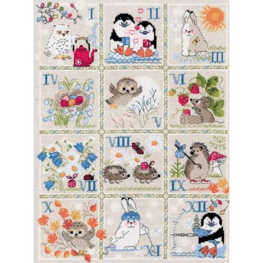 Calendrier de la Forêt - Kit point de croix - Riolis