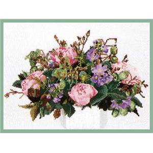 Bouquet de Pivoines - Kit point de croix - Thea Gouverneur