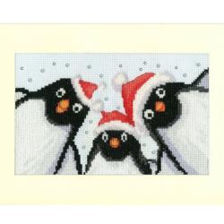 Penguin Selfie - Kit Carte de Voeux - Bothy Threads
