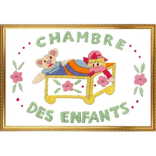 Chambre des Enfants - Kit Déco-porte à broder - Luc Créations