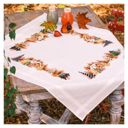 Kit Nappe à broder Village d'Hiver- Vervaco