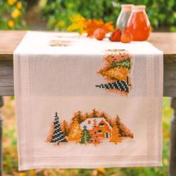 Kit chemin de table Village d'Hiver - Vervaco