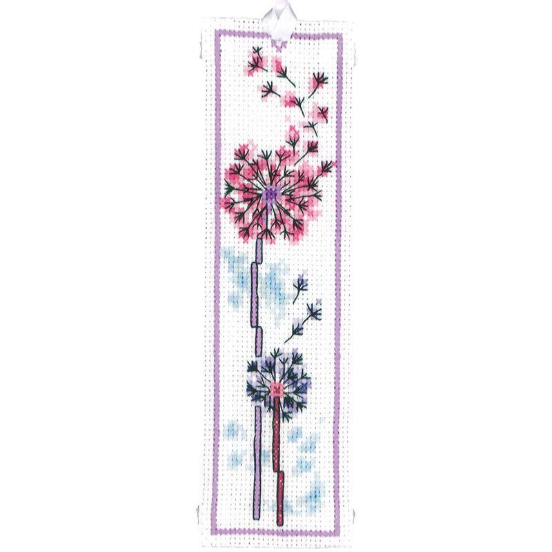 Kit De Broderie Point De Croix Marque-page DIY (lot De 2) FLEURS - Complet, Débutant, Loisir Créatif, Cadeau