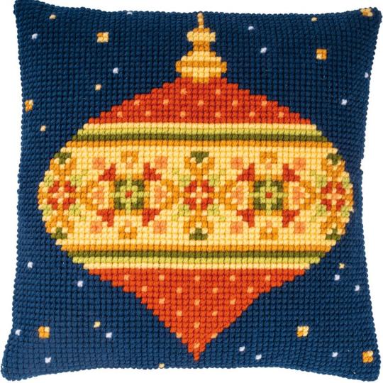Boule de Noël scandinave - Kit Coussin Point de Croix Noël - Vervaco