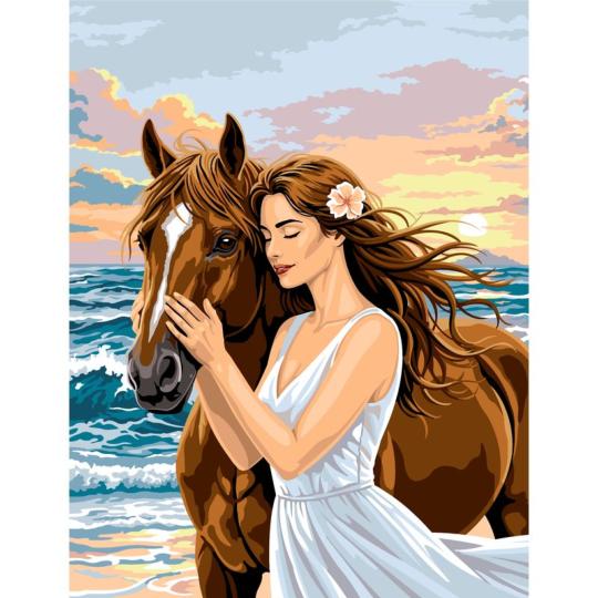 La Belle et le Cheval  - Canevas Pénélope - Margot de Paris