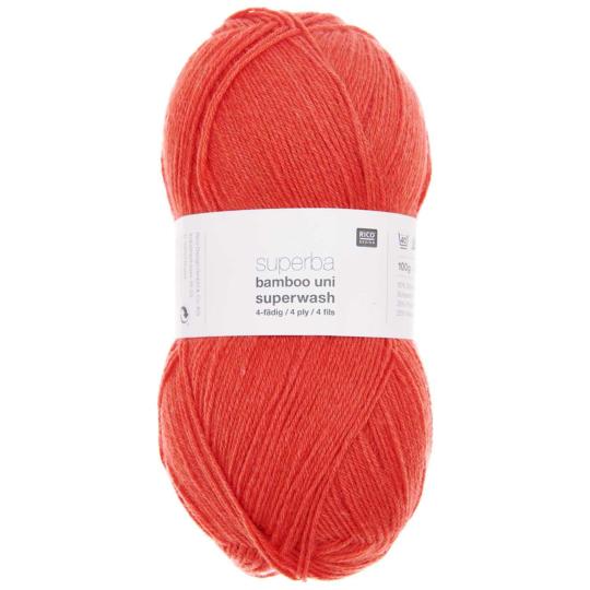 Laine à Chaussettes Superba Bamboo Uni 4 fils - Rico Design