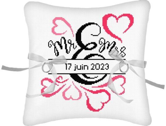 Kit Coussin de mariage Coeurs - Princesse