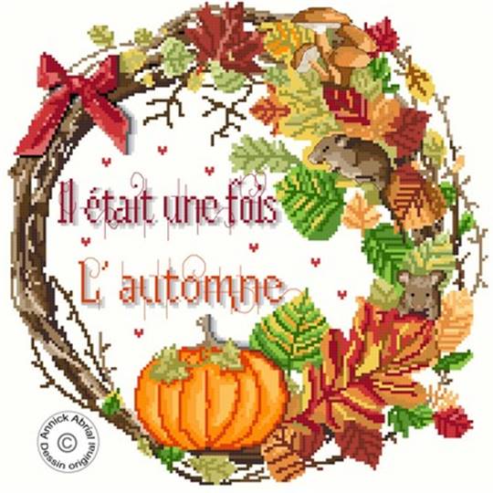 Il était une fois l'Automne - Fiche Point de Croix - Annick Abrial