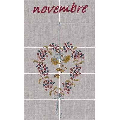 Torchon à broder Novembre - Le Bonheur des Dames