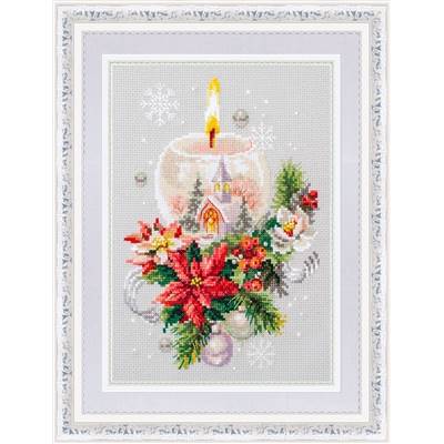 Bougie de Noël - Kit point de croix Noël -Magic Needle