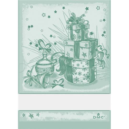 Torchon à broder Cadeaux de Noël : Vert - DMC
