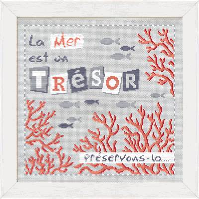 La mer est un trésor - Fiche point de croix A015 - Lilipoints