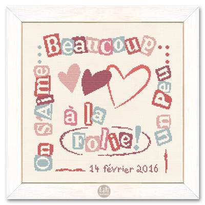 St Valentin - Fiche Point de Croix BN008 - Lilipoints