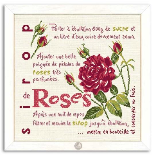 Sirop de Roses  - Fiche point de croix Lilipoints