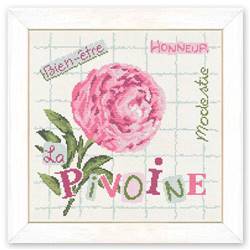 LYS Permin Kit de point de croix "Lys avec papillons" motif à compter 28x20cm 12 
